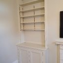 Open shelves and cabinets 