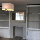 Two shelves only alcove storage