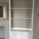 Two shelves only alcove storage 