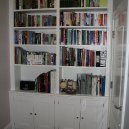 Double bookcase with cabinet 