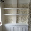 Well made alcove cabinets 