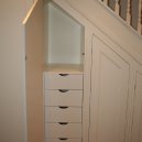 Under stairs fitted classic cupboards