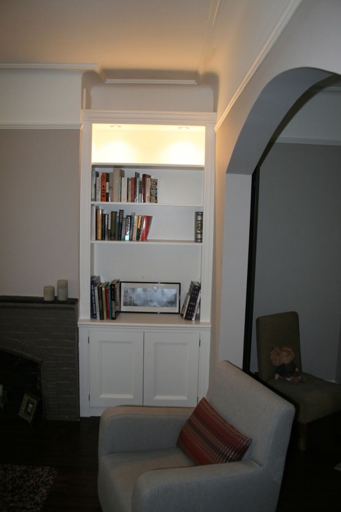 Alcove shelves and cabinets